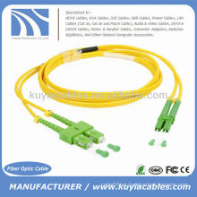 5FT Duplex SC / APC - LC / APC Cable de fibra óptica de un solo modo 9/125 1.5M